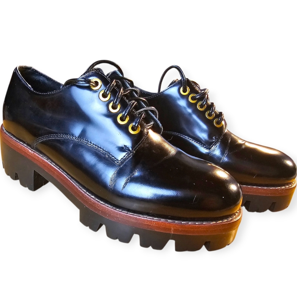 🖤 Jeffrey Campbell Trevor Platform Oxfords | Black Patent | Lug Sole | Size 5.5